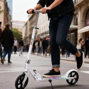 Kids 2 Wheel Kick Scooter Adjustable Handlebar Rear Brake Easy-Folding Kids Scooter