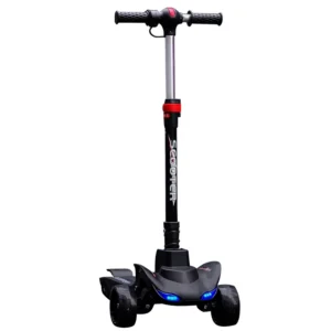 Kids 3-Wheel Electric Scooter with LED Lights Foldable and Planar PU Wheel Plastic Material for Children