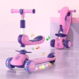 Kids 3-Wheel Foldable Modern Self-Balancing Scooter for Outdoor Use