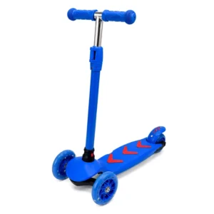 Kids 3 Wheel Kick Scooter with LED Flashing Wheels Adjustable Height Lightweight Toddler Scooter for Boys Girls
