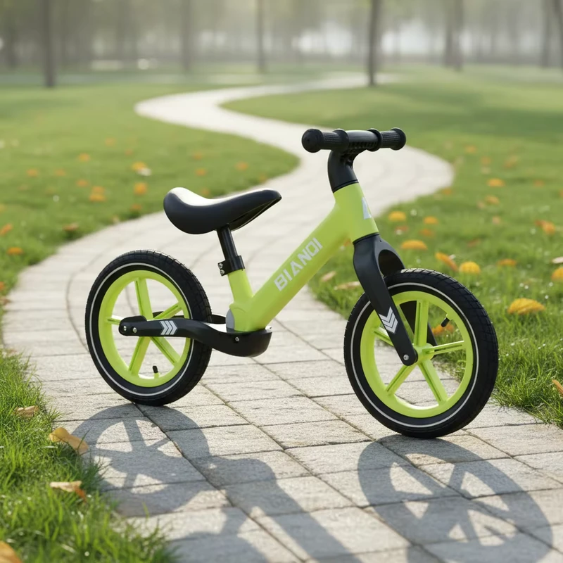 Kids Baby 12" Wide Rubber Tires Balance Bike for Toddler Running CE Certified Adjustable Height Lightweight 6.3Lbs
