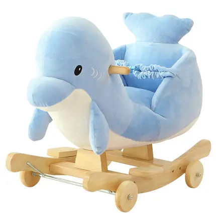 Kids Baby Gift Stuffed Animal Ride Rocking Horse Toy