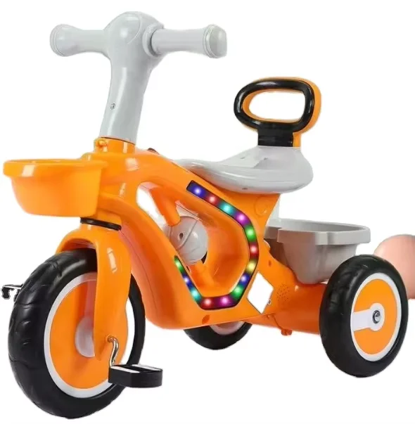 Kids Baby Tricycle with Music and Lights High Quality Plastic Factory From China
