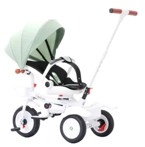 Kids Baby Trike Tricycle with Safety Guardrail Children Tricycle Baby Stroller 3 EVA Wheels Push Baby Tri