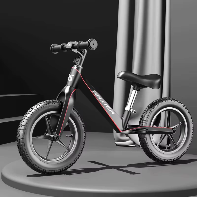 Kids Balance Bike Magnesium Alloy No Pedal Balance Bike Adjustable Seat Anti-slip Tire Safe Outdoor