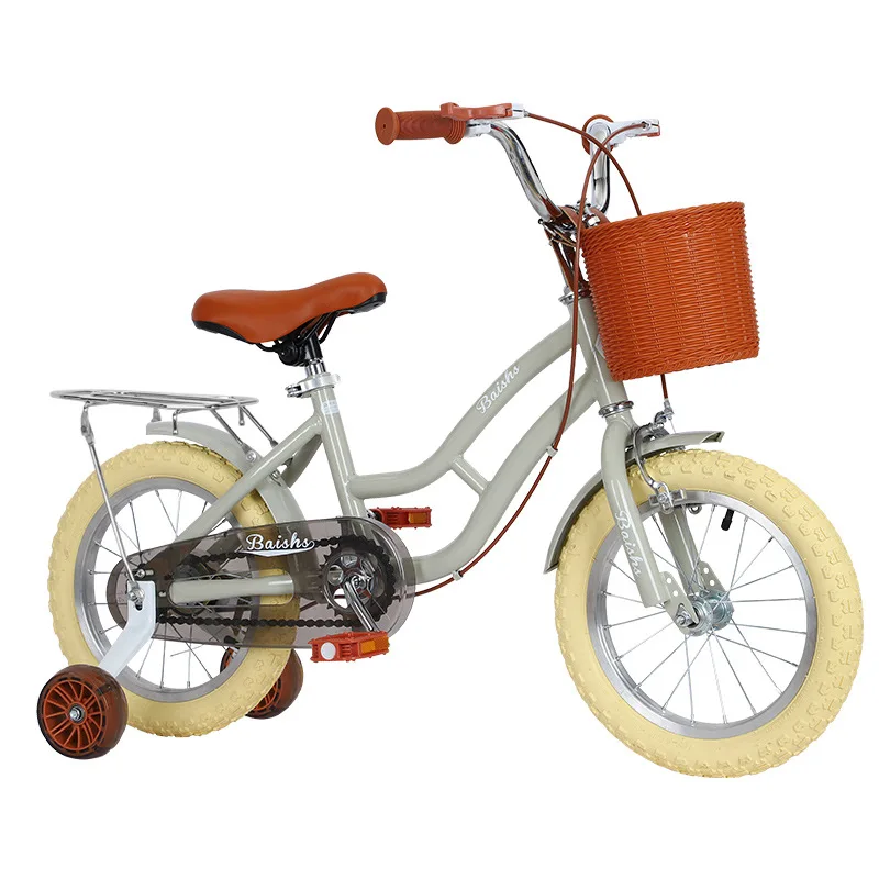 Kids Bike B2B Only12 14 16 18 Steel Frame Children's Bicycles with Brake Line and Training Wheels