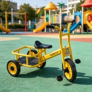 Kids Cargo Tricycle for Preschool, Heavy Duty Toddler Ride on Bike with Cart for Kindergarten Play Activities