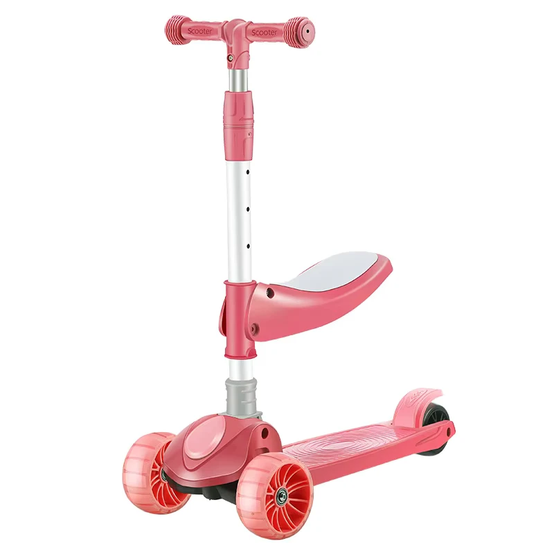 Kids Child Children Scooter with Seat 3 Wheels Kids Kick Scooters