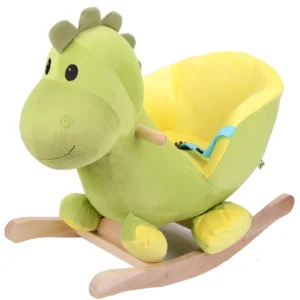 Kids Dinosaur Wooden Plush Rocking Chair Adorable Design