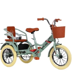 Kids Double Seats Children Tricycle Two Seat for Kids Twins 3 Wheel Bike