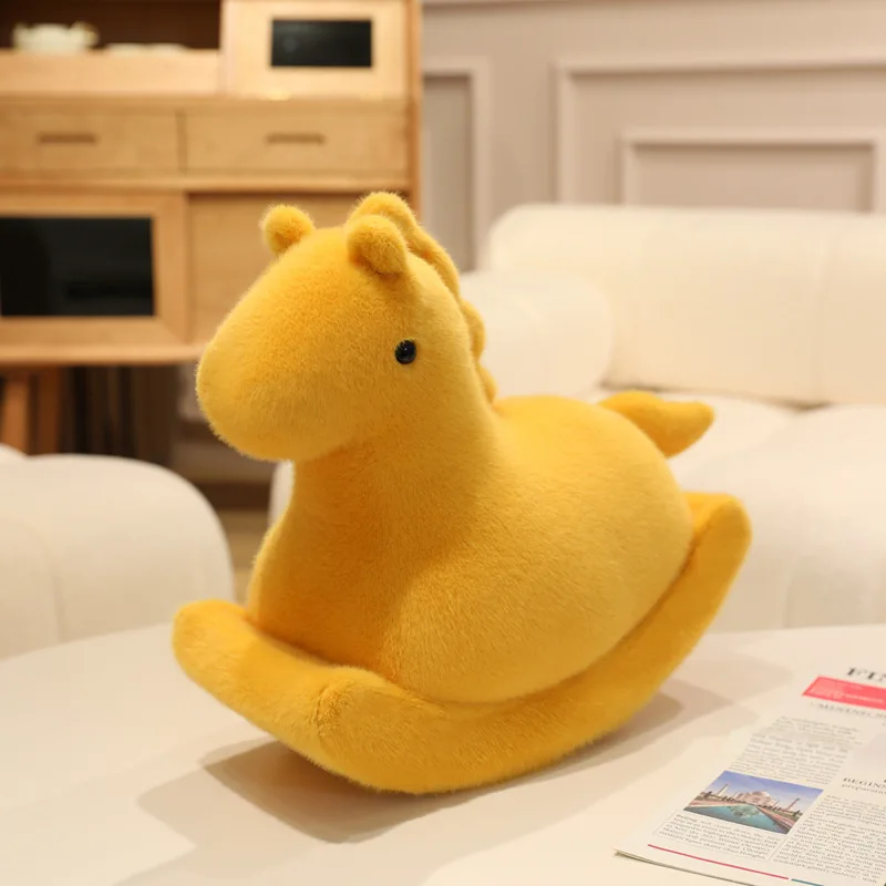 Kids Eco Friendly Plush Rocking Horse Series PP Cotton Ride On Animal Toy