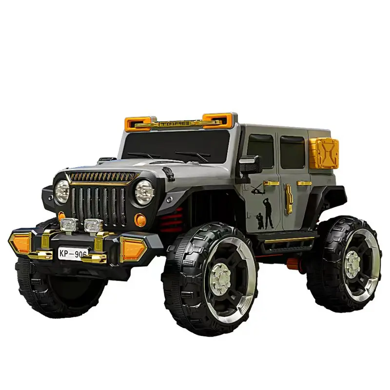Kids Electric Car 12V 4WD Off Road Electric Ride On Car with Remote Control LED Lights Music for Toddlers
