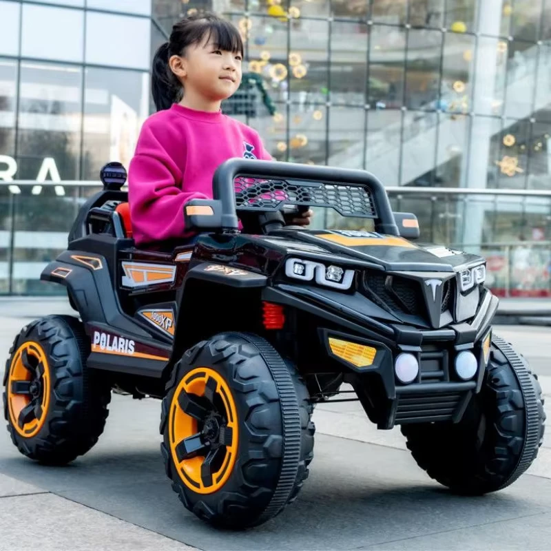 Kids Electric Car Kid Vehicles 12V Double Drive LED Electric Toys Kids Ride on Car Bumper Toddler