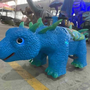 Kids Electric Dinosaur Scooter Rideable Toy Car Amusement Park Ride On Indoor Outdoor Made of Fiberglass Metal and Steel