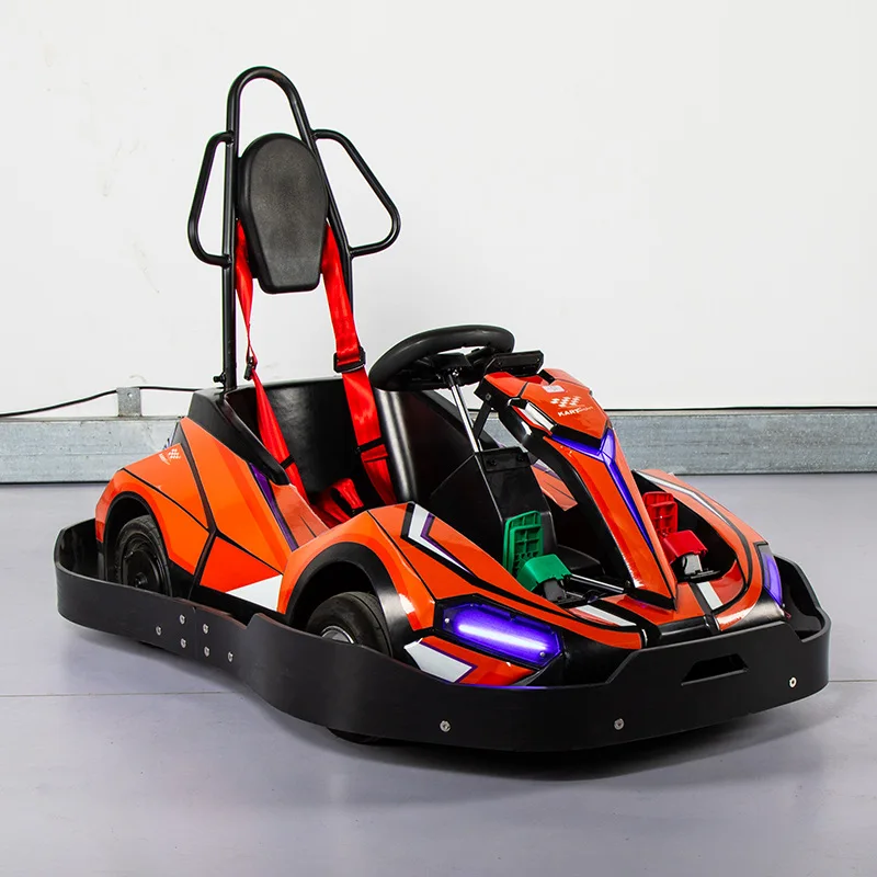 Kids Electric Go Kart 4 Wheel Battery Powered Drifting Race Car with Timing Function for Amusement Park Square Scenic Area