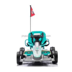 Kids Electric Go Kart Racing Car Formula Style 12V Battery Powered Aerodynamic Spoiler Protective Bumper Outdoor Durable Safe