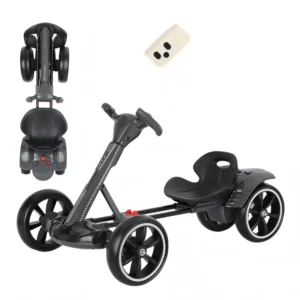 Kid’s Electric Go Kart Ride On Toy Car for 2 7 Years Old Drift Manual Dual Drive Remote Control JB 156 Z30 Model 6V Battery