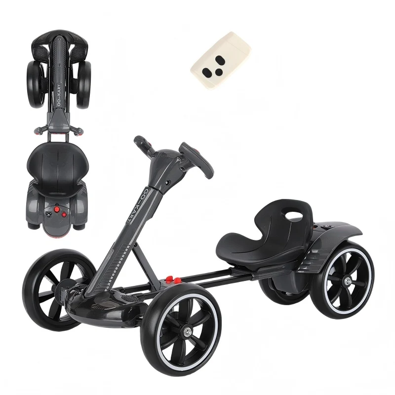 Kid's Electric Go Kart Ride On Toy Car for 2 7 Years Old Drift Manual Dual Drive Remote Control JB 156 Z30 Model 6V Battery