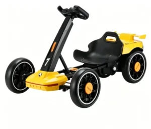 Kids Electric Go Kart Ride On Toy with Remote Control Foldable Design 6V Battery Foaming Wheels Music Ages 2-7 Unisex