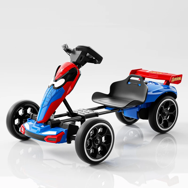 Kids Electric Go Kart Ride on Car with Parental Remote Control One Key Start Safety Belt Children Outdoor Racing Toy