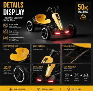 Kids Electric Go Kart Ride on Toy Children Electric Car Drift Karts Remote Control Kids Drive