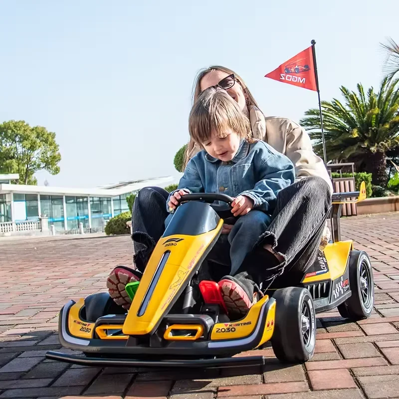 Kids Electric Go Karts 24V Battery Powered Drifting Cart for Outdoor Sports Entertainment Max Speed 40km/h Kids Adults Use