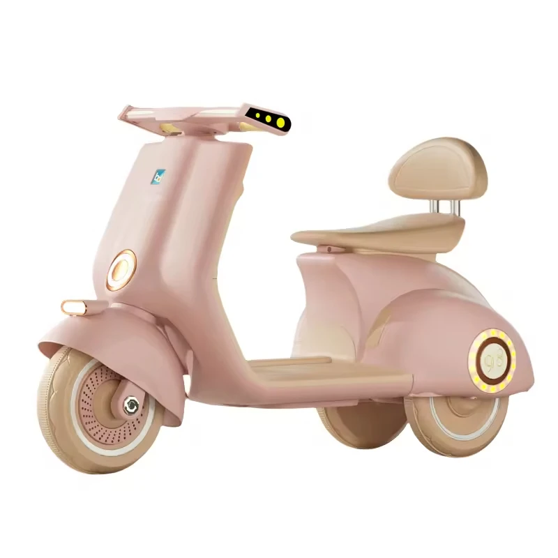 Kids Electric Motorcycle 12V Twin 380 Motors with English Story Music Bluetooth LED Light and Training Wheels for 3 6 Years Old