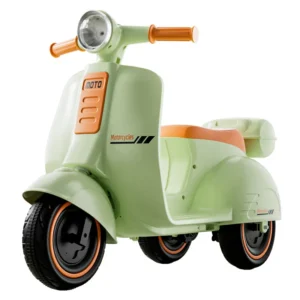 Kids Electric Motorcycle Retro Style Ride-On Remote-Controlled Music Toy Car Mulan-Themed Vintage Tricycle Plastic 3-6 Years