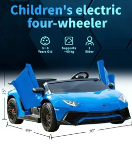 Kids Electric Ride-On Car 24V 4 Seater Buggy Fast Charge Anti-Roll Frame