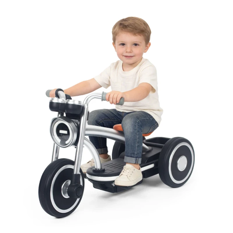 Kids Electric Ride On Car 3 Wheel Remote Control Plastic 2 in 1 Electric & Sliding Mode CE Certified For 1 6 Years Old