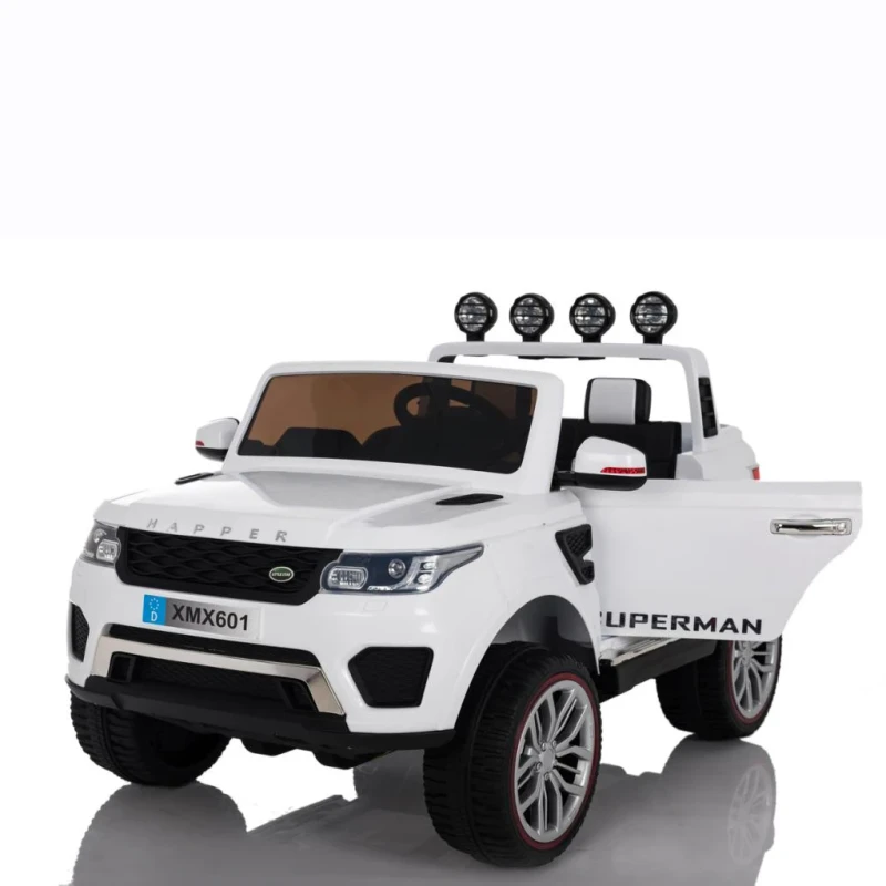 Kids Electric Ride-On Car 4 Wheels ABS Plastic Battery Powered MP3 Interface Double Doors Shock Absorber for 2 to 4 Years
