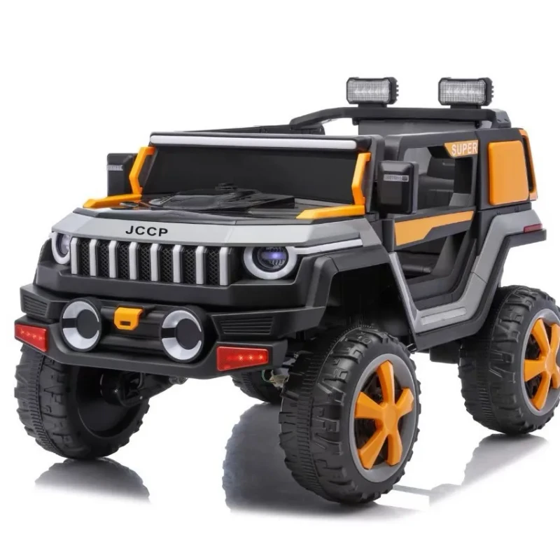 Kids Electric Ride-On Car Dual Drive Two-Seater Off-Road Vehicle Remote Control Battery-Powered Plastic Toy 2 to 4 Years Unisex