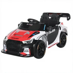 Kids Electric Ride On Car Remote Control LED Headlights Double Doors Music USB MP3 Features Slow Start Stop for 2 4 Years