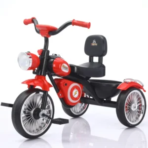 Kids Electric Tricycle 3 Wheel Ride On Motorcycle LED Lights Music Plastic & Steel Red Simulation Motorbike Toy 1 7 Years