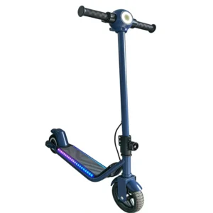 Kids Electric Two Wheel Scooter with LED Lights Lithium Battery Foldable Design Waterproof Digital Features Remote Control