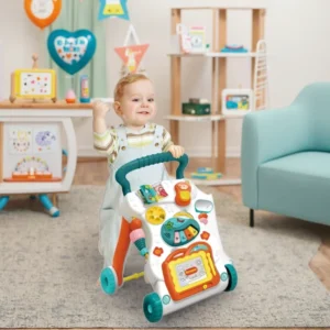 Kids Factory Baby Activity Toys Plastic Walker Toy with Magnetic Drawing Board Musical Foldable Walker En