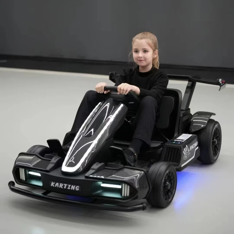 Kids Four Wheel Electric Drift Toy Car Can Sit Adult 12V 24V10AH Dual Motor Go Kart for Kids to Drive