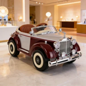 Kid’s Four Wheel Electric Ride On Toy Car with Remote Control 12V Battery Retro Classic Model