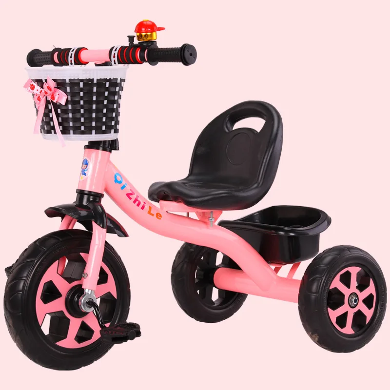 Kids Fun Ride Tricycle Scooter Toy Anti Skid Wear Resistant Plastic Tire Bicycle Shock Absorption Wheel for Car Battery Power
