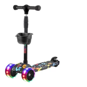 Kids Kick Scooter PU Flash Wheels Adjustable Height Safe Outdoor Toy for Girls and Boys Children Scooter