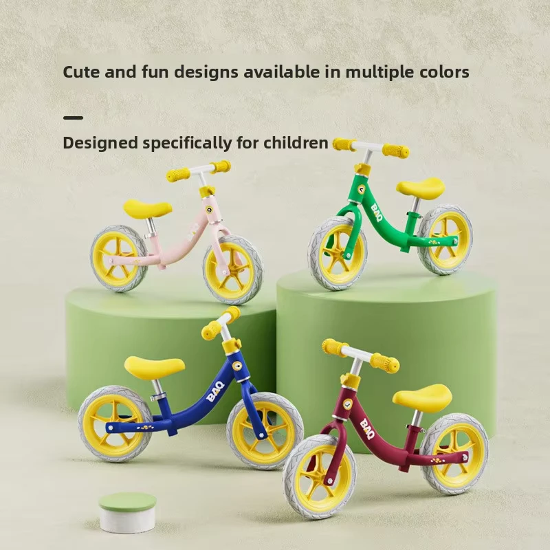 Kids Metal Balance Bike for 1-6 Year Olds Little Dinosaur Model 12-inch & 14-inch Wheels