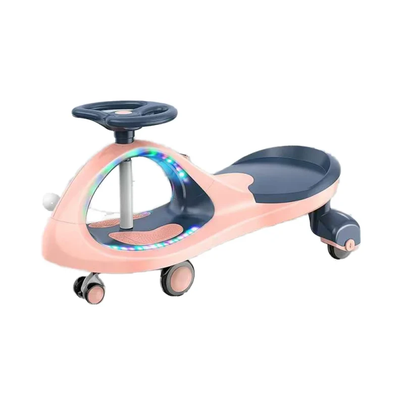 Kids Outdoor Swing Car Toy Plastic Baby Ride on Car With Light and Music
