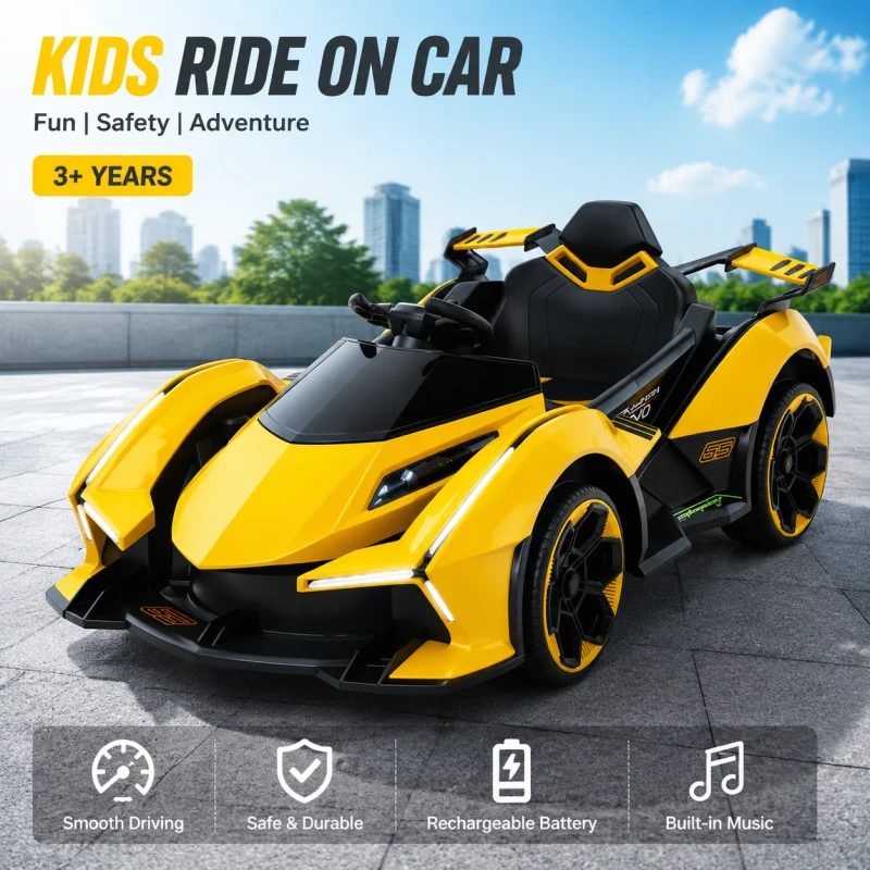 Kids Pedal Go Kart Ride on Toy with Remote Plastic Electric Car Karting for Children Two Seater