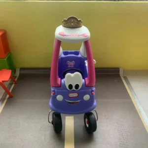 Kids Plastic Toy Children Popular Cute Plastic Princess Car with Four Wheels Toddler Foot Pushing Car