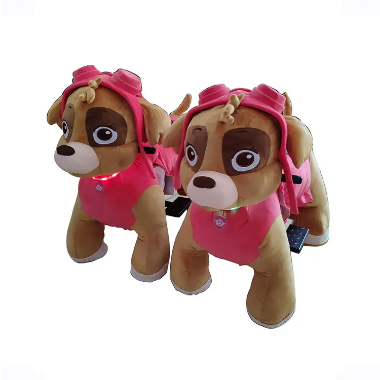 Kids Plush Dog Battery Powered Walking Animal Ride On Toy