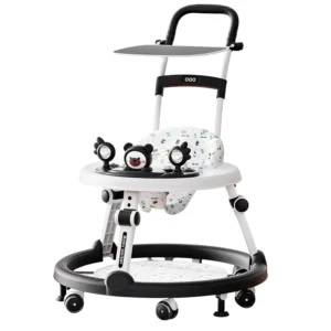 Kids Portable Sit to Stand Learning Walker Baby Toy Wheels Music Foldable Walk Fold for Toddlers Suitable Age Group Children 601
