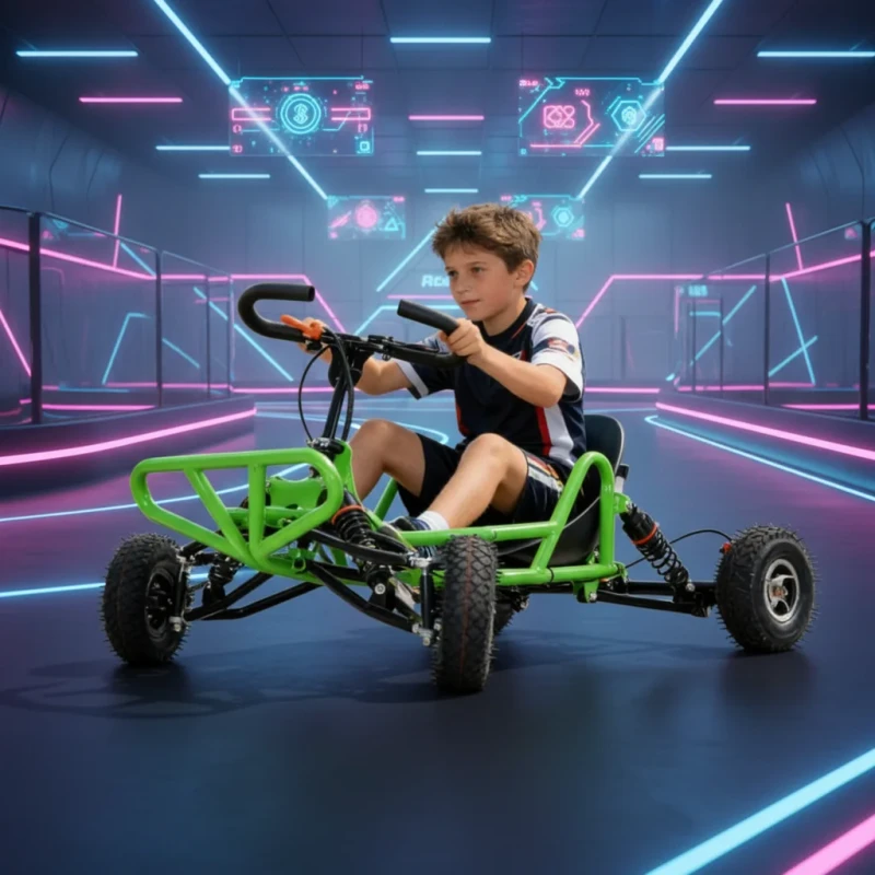 Kids Racing Drift Go Kart Rear Drive 2 Stroke Engine 35km/h Max Speed 200kg Load Capacity