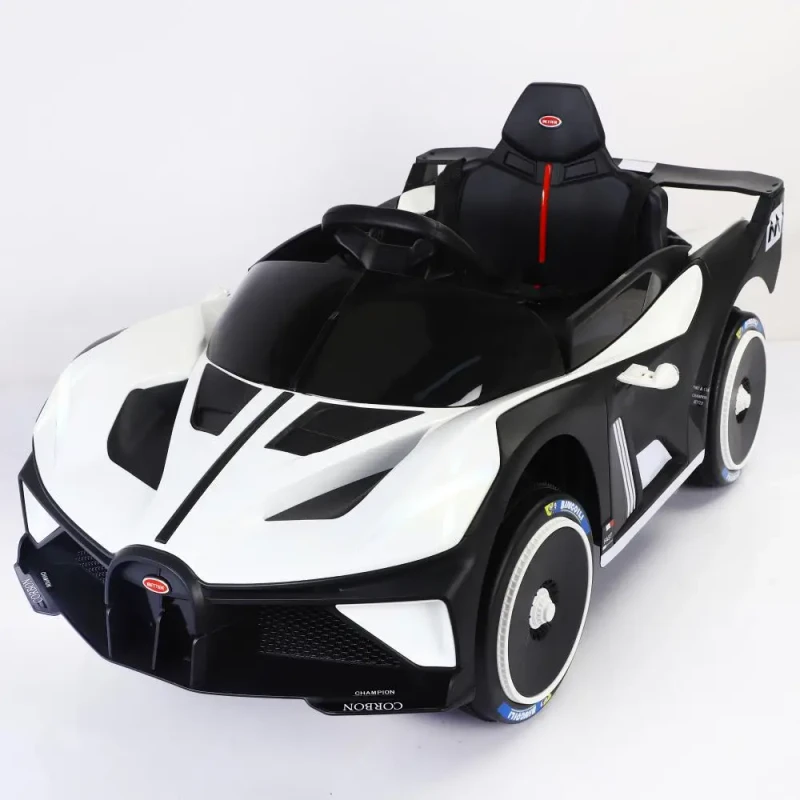 Kids Remote Control Electric Sports Car 12V 2WD 4WD Music Lights Swinging Rotatable Handle 113cm Plastic Ride-On Ages 2-8