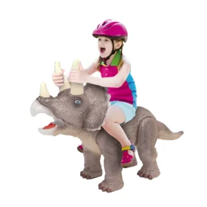 Kids Ride On Dinosaur Scooter with Light & Music Plastic Construction for 2 4 Year Olds