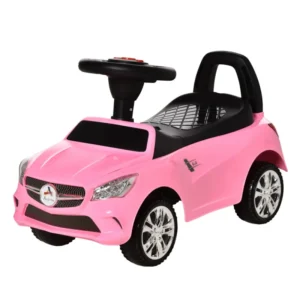 Kids Ride On Push Scooter Toddler Walk Sliding Toy Horn Music Headlights Storage Pink Red Black Kids Ride on Push Car for 3+